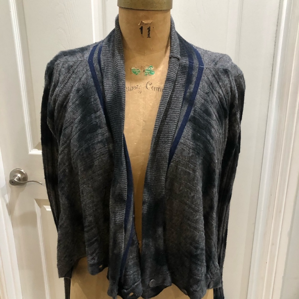 Grey draped cardigan